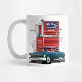 1967 Blue Chevrolet Nova Garage Built Print Mug